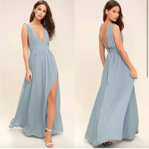 Lulus Heavenly Hues Light Blue Maxi Dress - Picture 1 of 5